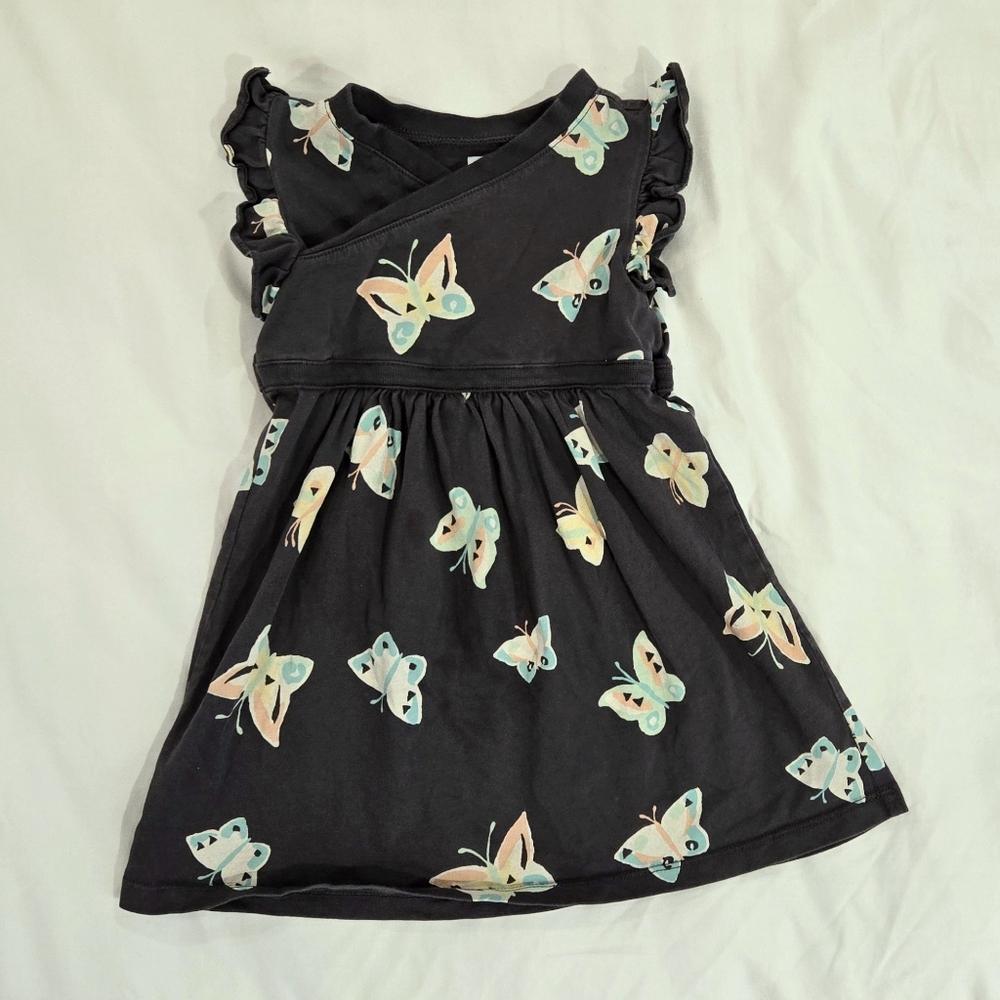 Tea Collection Butterfly Wrap Neck Dress - Picture 2 of 5